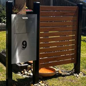 Boîte <span class=keywords><strong>aux</strong></span> <span class=keywords><strong>lettres</strong></span> antivol en acier inoxydable pour l'extérieur, à encastrer dans le mur, pour <span class=keywords><strong>colis</strong></span> et courrier - Product Image 1