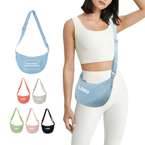 Sac <span class=keywords><strong>bandoulière</strong></span> personnalisé en nylon avec votre logo, forme croissant de lune, pour femme et <span class=keywords><strong>homme</strong></span>, sac messager, sac à dos de jour - Product Image 1