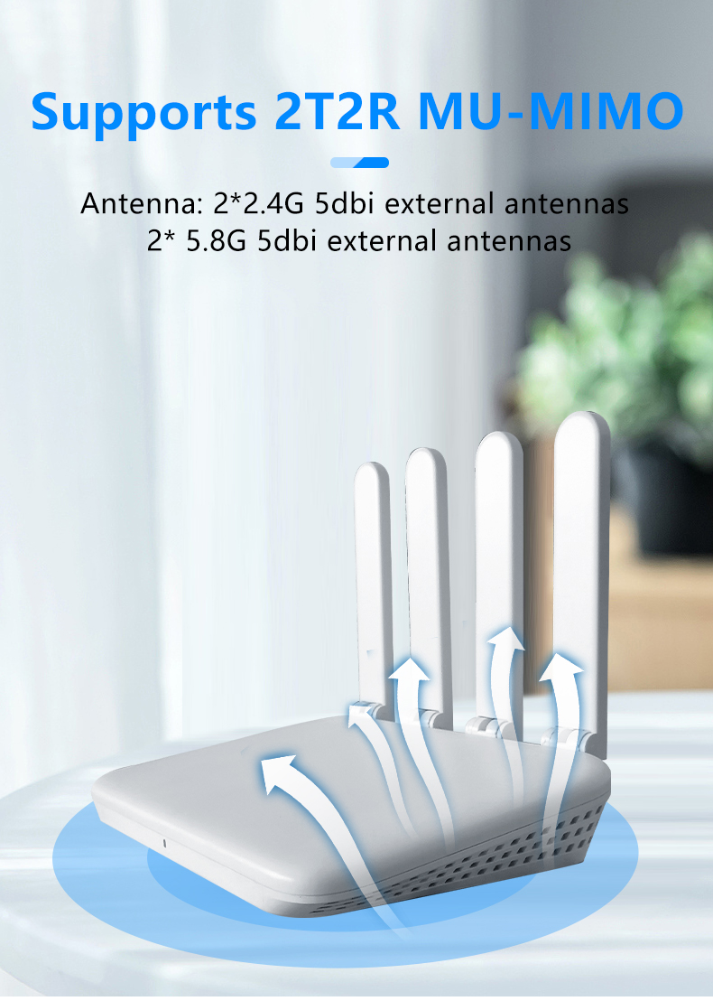 1800Mbps Dual Band Wireless Wifi 6 Router Gigabit MESH 128MB FLASH