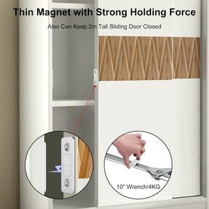 No Drill Invisible Magnetic <b>Cabinet</b> Door Catch Cold Rolled Steel Minimalist Design For Wardrobe <b>Cabinet</b> Sliding Door - Product Image 3