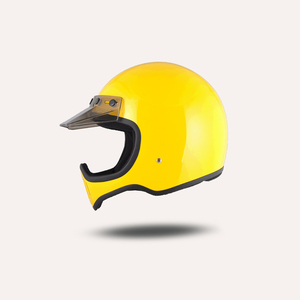 Mũ bảo hiểm xe máy full face bằng sợi thủy tinh kiểu cổ điển, được DOT chứng nhận, có màu đen, trắng và đỏ - Product Image 5