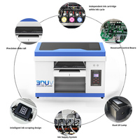 A2 A3 ukuran dua kepala profesional di casing ponsel pena Golf botol kaca dapat Flatbed Rotary UV Printer