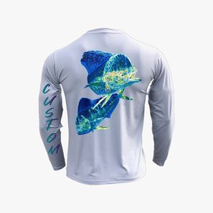 Chemise de pêche pour homme, nouvelle mode estivale, UPF 50+, personnalisable, respirante, imperméable, séchage rapide, avec impression numérique, polyester et élasthanne - Product Image 5