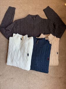 Suéteres de Alta Gama <span class=keywords><strong>Ralph</strong></span> <span class=keywords><strong>Lauren</strong></span> 2026 para Hombre y Mujer, Primavera/Invierno, Cuello <span class=keywords><strong>Polo</strong></span> con Cierre de 1/4 - Product Image 3