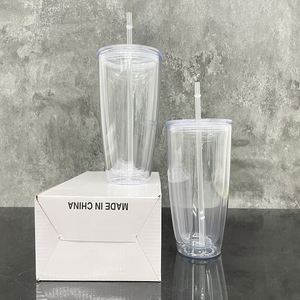 New Arrival 25oz BPA Free Snowglobe clear Drinking Glasses Plastic Cup <b>Double</b> <b>Wall</b> Blank Glitter Transparent Acrylic Tumbler <b>Mug</b> - Product Image 2