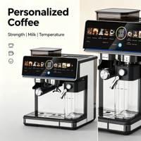 Cafetera Espresso Todo en Uno, 20 Bares, Molinillo Integrado, Preparación Silenciosa, Cold Brew, Pantalla Táctil, Fabricación OEM