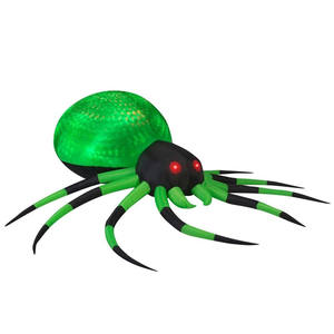 6-футовый Хэллоуин светящийся надувной зеленый Паук реквизит для праздничного двора садовый газон украшение со светодиодной подсветкой - Product Image 5