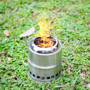 <span class=keywords><strong>Mini</strong></span> poêle à bois d'extérieur pour le <span class=keywords><strong>camping</strong></span>, la cuisine, les pique-niques, les voyages, en acier inoxydable, carrée - Product Image 3