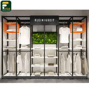 Moderno Exhibidor de Moda para Tiendas, Armario Colgante de Pared Completa para Ropa, Estante de Cristal, Zona de Presentación de Marca - Product Image 1