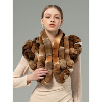 Écharpe cape chaude en fourrure de lapin Rex bleu et violet pour femme, style coréen, collection automne-hiver, polyvalente, cache-cou