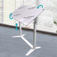 Base moderne en forme de Y double jambe cadre de bureau assis-debout tableau blanc magnétique effaçable à sec pour bureau pour ordinateur debout