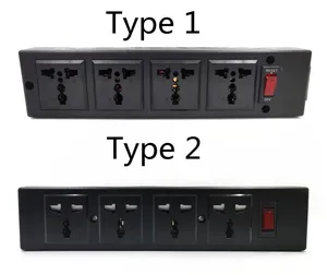 NEW PDU Power Strip With Overload Protector, 4 Ways Universal Outlet Sockets with Power LED Indicator Surge Protector