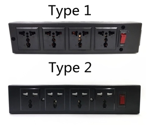 Tira de alimentación PDU con Protector de sobrecarga, 4 tomas de corriente universales con indicador LED de potencia, Protector contra sobretensiones - Product Image 1