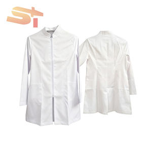 <span class=keywords><strong>Camice</strong></span> Bianco in Poliestere Traspirante SIKE per Medici, Infermieri, Farmacie e Laboratori, Comodo <span class=keywords><strong>Camice</strong></span> Medio-Lungo per Donne - Product Image 5