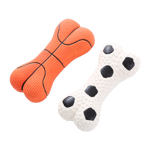 Eco-friendly Latex Squeaky <b>Dog</b> Toys Sound Bone Basketball Interactive Chicken Flavor Indoor Use 40g - Product Image 4