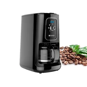 Automatic Coffee Maker with Grinder, Programmable Grind and Brew Coffee Machine for use with Ground or Whole Beans, 21 OZ