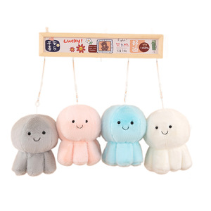 Portachiavi con logo personalizzato, medusa rotante in peluche, rosa, blu, <span class=keywords><strong>bianco</strong></span>, polpo, bambola di peluche, ciondolo, animali marini, cuscino - Product Image 5