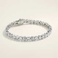 Pulsera de Moissanita con Eslabones Geométricos Hexagonales de Plata Esterlina 925, 15.2g, de Gran Peso, para Mujer, Joyería de Lujo