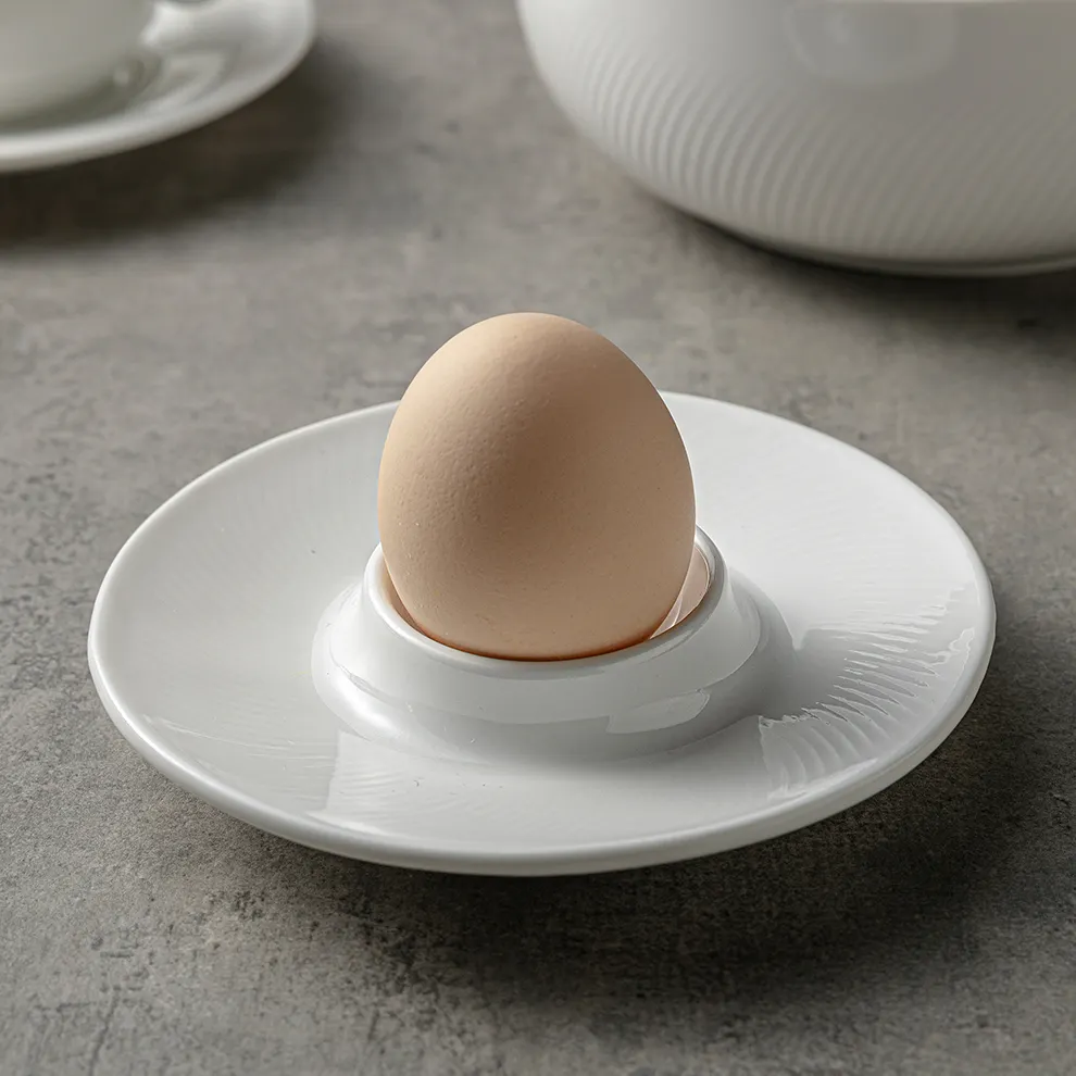 JiuJiuJu Customized logo Ceramic Soft Boiled Egg Stand Cups Plates For Hotel Luxury Porcelain Cup Tray Ceramic Duck Egg Holder