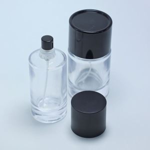 Nouvelle conception de flacon de parfum à bouchon à pression de 30 ml, 50 ml, 100 ml, flacon rond en verre avec bouchon noir, pulvérisateur à pompe, impression à l'écran - Product Image 4