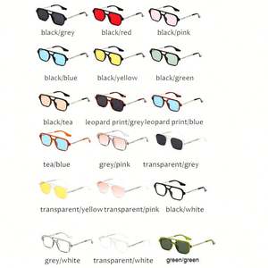 Lunettes de soleil pilote vintage 2025 en métal ajouré motif léopard bleu avec logo personnalisé, protection UV400, monture carrée petite taille pour hommes et femmes - Product Image 5