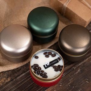 L039カラフルな無煙ラウンド香りキャンドル缶コンテナ大豆ワックス香りキャンドルボディワークアロマセラピー香りキャンドル - Product Image 1