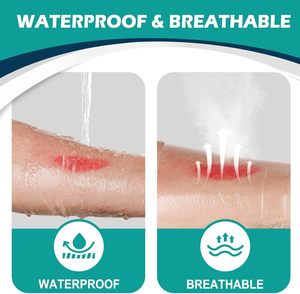 YOJO Pansement IV adhésif en PU transparent, imperméable et respirant, stérile, certifié CE, 10x12cm, pour la natation - Product Image 6