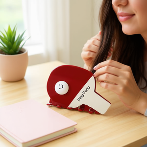 Pinza para el pelo con forma de pelota de ping pong Angelina, 8,5 cm, estilo de dibujos animados, para mujeres y niñas, uso informal - Product Image 4