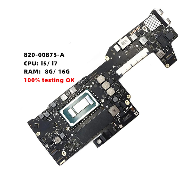 A1708 Logic Board I5 I7 8GB 16B for MacBook Pro 13" A1708 Motherboard 820-00875-A 820-00840-A 820-00361-A 2016 2017