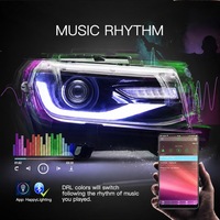 Phares avant Full LED RGB 5ème génération Ss Dazzle avec feux de jour séquentiels pour Chevrolet Camaro 2014 2015