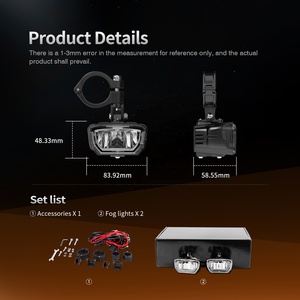 Accesorios para BMW, Luces <span class=keywords><strong>Antiniebla</strong></span> LED Rectangulares para Motocicleta F800GS ADV / R1200GS / R1200GS ADV, Luz Auxiliar - Product Image 5