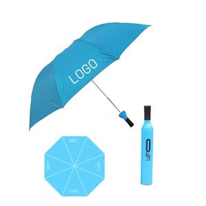 Parapluie publicitaire en forme de bouteille de vin de 21 pouces pour la vente en gros, avec logo - Product Image 1
