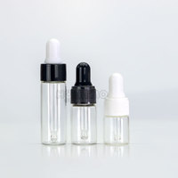 Emballage vide de flacon compte-gouttes de sérum d'huile essentielle de verre cosmétique de flacons d'échantillon clairs de 2ml 3ml 5ml 10ml
