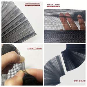 Mosquitera retráctil Plisse, marco de aluminio, malla plegable, pantalla plisada <span class=keywords><strong>para</strong></span> insectos, ventana, puerta deslizante desmontable con mosquitera - Product Image 4