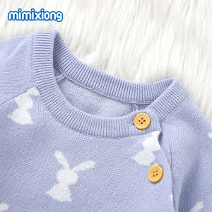 อีสเตอร์ใหม่MimixiongถักทารกRomperแขนยาวรูปแบบกระต่ายเด็กวัยหัดเดินJumpsuitชุดทารกแรกเกิดเสื้อผ้า - Product Image 2