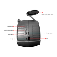 Nouvelle conception 3 en 1, mini caisson de basses extérieur TWS avec lumière RGB pour haut-parleur V5.3 avec alimentation USB DC et support pour téléphone