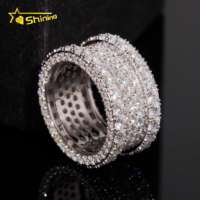 Bague pour homme en argent sterling 925, style hip-hop, bague de pinky, bague éternité, diamant de laboratoire, certifiée IGI