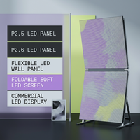 Flexibles LED-Wandpanel P2.5 Faltbarer Weicher LED-Bildschirm 4K Auflösung 1200cd Helligkeit Bodenständer-Montage für Innenausstellungen