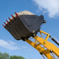 Chargeuse-pelleteuse multifonctionnelle 4x4 avec pelle avant et excavatrice arrière pour usage agricole et de construction