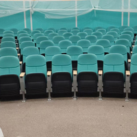 Usine vente chaude à bas prix de haute qualité pliante rangée auditorium chaises église chaises tissu d'emballage souple