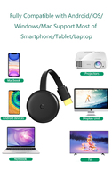Transmisor Inalámbrico para TV, Adaptador de Pantalla Wifi Inteligente 1080P de Cuatro Núcleos, Compatible con Mirror App, YouTube y TikTok, 1 Año de Garantía