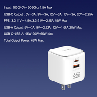 Adaptateur secteur LDNIO Q2617 GaN 65W, prise EU/US, 3 ports QC 3.0 Type-C PD, chargeurs de téléphone portable de voyage, chargeur GaN 65W
