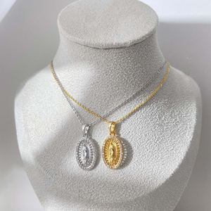 Collar con Colgante de la Virgen de Guadalupe Chapado en Oro de 18K, Joyería Religiosa Personalizada al por Mayor - Product Image 3