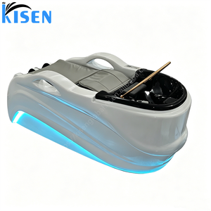 เก้าอี้สระผม KISEN แบบหมุนเวียนน้ำ  วัสดุพลาสติก  ที่พักเท้าปรับได้  ทำความสะอาดง่าย  เฟอร์นิเจอร์ร้านเสริมสวยสำหรับใช้ในสปาเชิงพาณิชย์ - Product Image 1