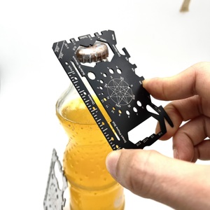 50 trong 1 ngoài trời cắm trại Survival thép không gỉ bia chai <span class=keywords><strong>Opener</strong></span> biểu tượng tùy chỉnh màu sắc túi đa chức năng thẻ công cụ - Product Image 4