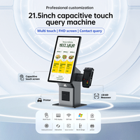 Kiosque de paiement à écran tactile de 21,5 pouces à montage au plafond pour intérieur, avec SDK, reconnaissance faciale, système d'exploitation Android/Windows pour la commande en libre-service