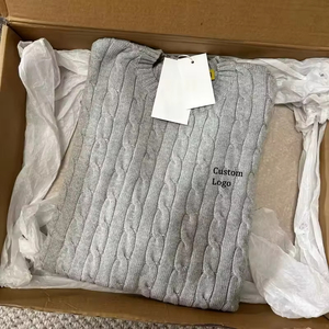 Pullover da <span class=keywords><strong>Uomo</strong></span> Personalizzato Stile Old Money Invernale a Maniche Lunghe in Maglia a Trecce con Logo Ricamato - Product Image 4