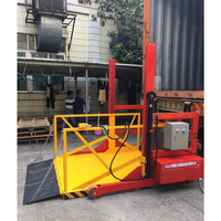 Plateforme de chargement mobile hydraulique de 1 tonne pour camions avec commande par bouton-poussoir et élévateur de table