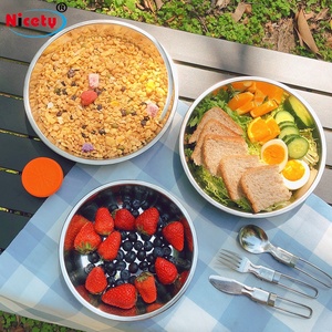 ราคาถูกสแตนเลสชามสัตว์เลี้ยงแผ่นวงกลม <span class=keywords><strong>SUS</strong></span> 201แผ่นและจานจานอาหารค่ำจานสำหรับอาหารกลางวัน - Product Image 3