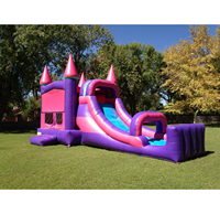 Videur gonflable commercial de Moonwalk d'adultes d'enfants de maison de Boucny avec la glissière sèche pour le parc d'attractions